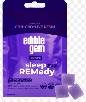 Edible Gem - Grape 1:1:1 THC/CBN/CBD - 200mg Live Resin Gummy