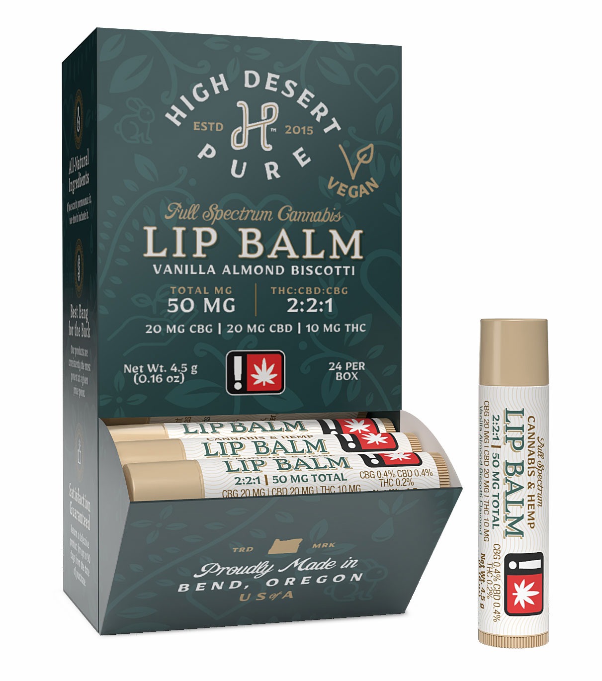 Lip Balm | Almond Biscotti | 1:2:2 | THC/CBD/CBG