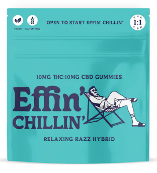 Chillin Relaxing Razz | 1:1 | THC:CBD | Gummies | 10pk | 100mg