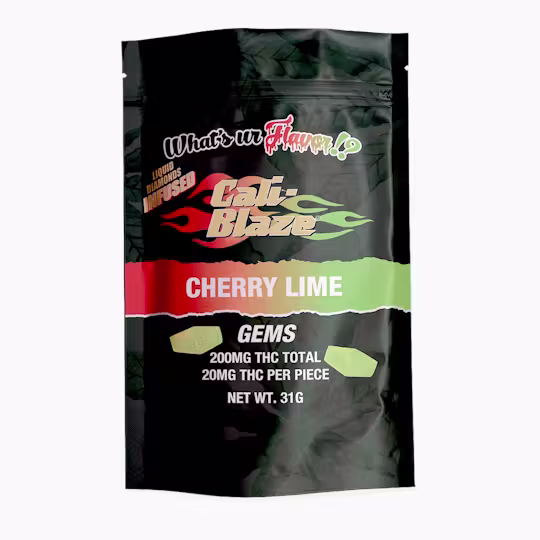 Cherry Lime Gems | 20mg x 10pk | Liquid Diamonds Infused | Cali Blaze