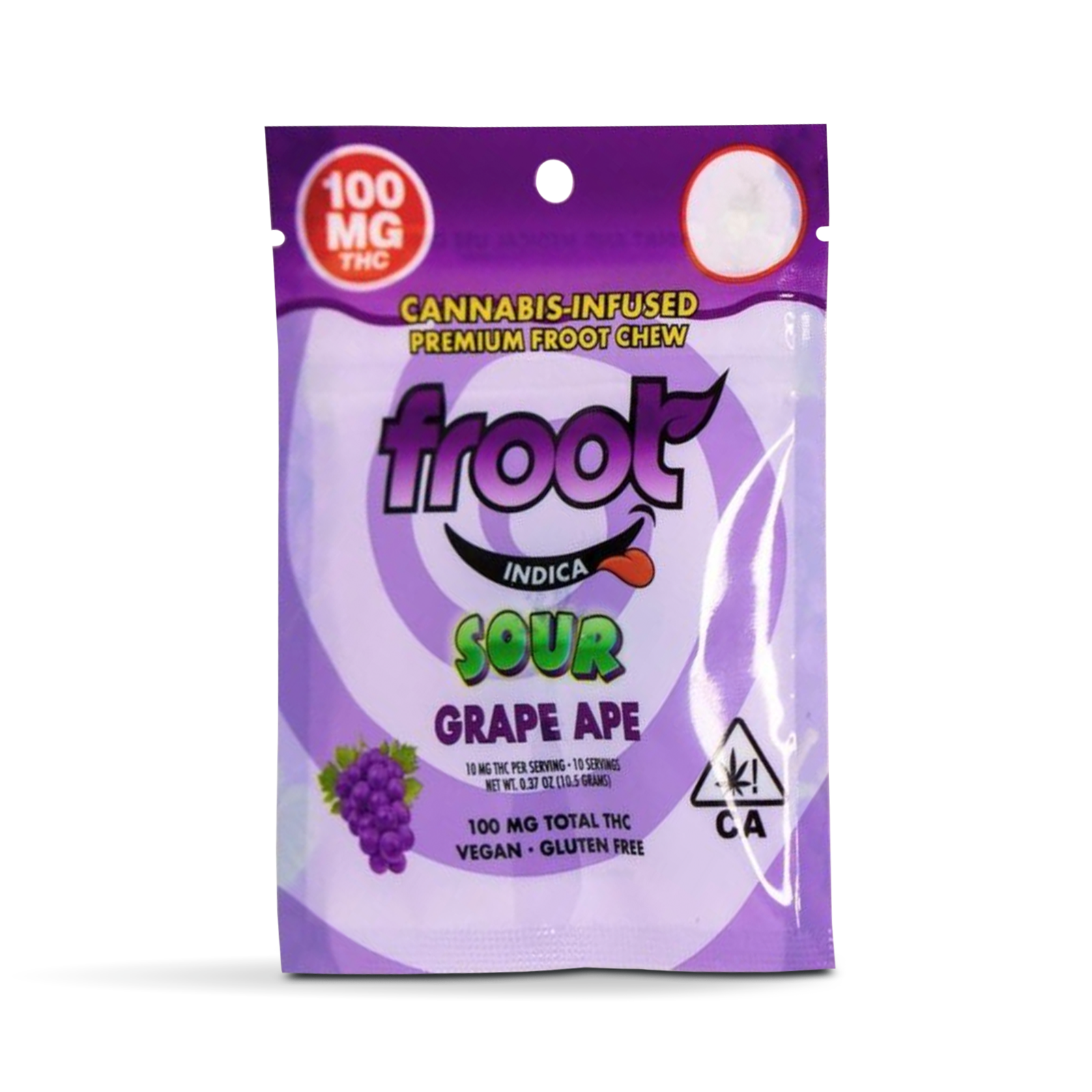 Froot: Indica Sour Grape Ape Gummies - .1g