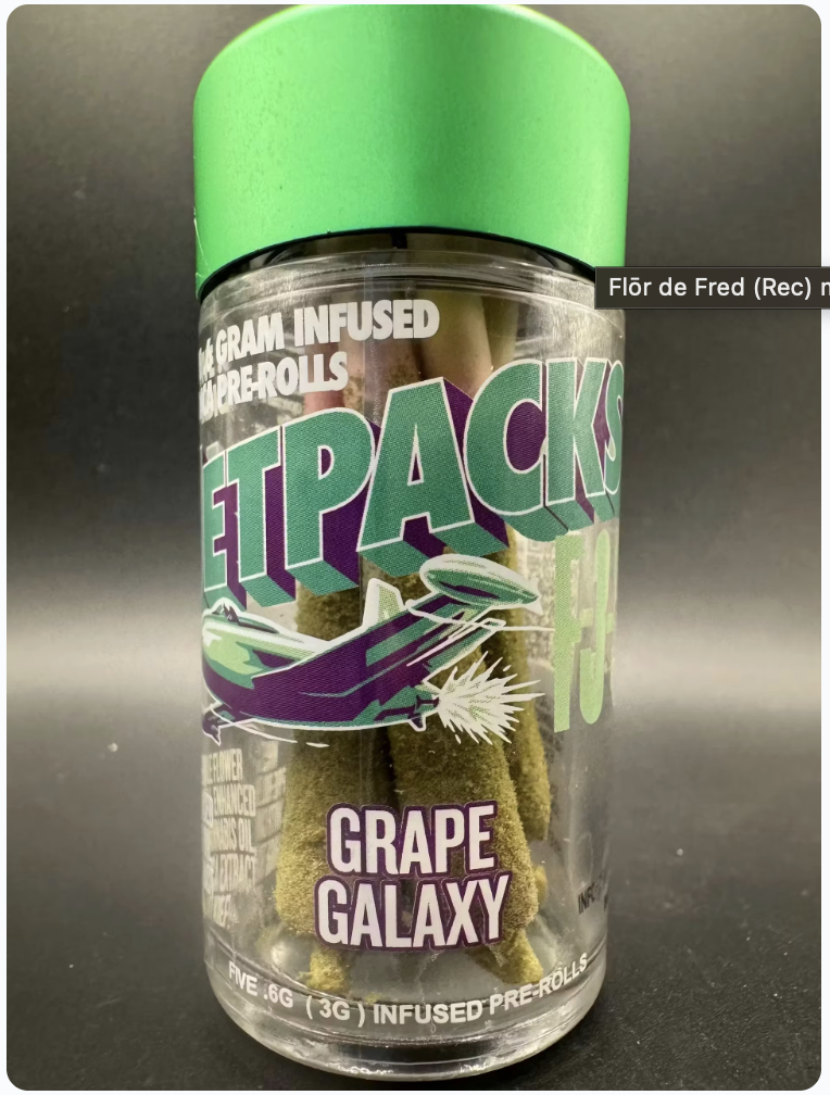 Jetpacks FJ-3 Infused 0.6g PreRolls 5pk - Grape Galaxy