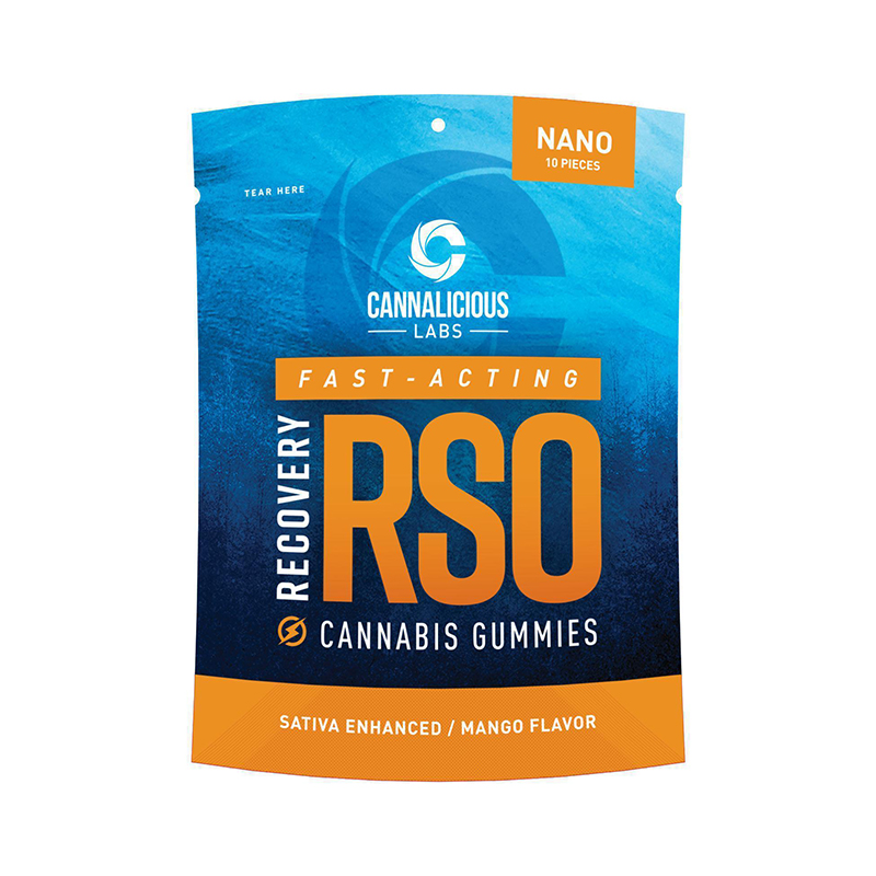 Cannalicious Labs Mango RSO Recovery Gummies 200mg