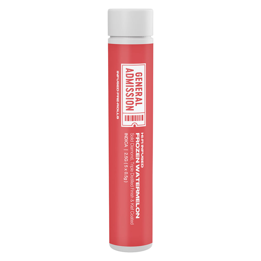 General Admission - Frozen Watermelon Hi-Fi Diamond Infused Pre-Roll - Indica - 5x0.5g