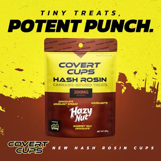 Covert Cups Hazy Nut Hash Rosin Edible 200mg