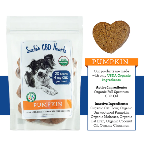 (43127) 80mg - CBD Suzies Dog Treats Pumpkin