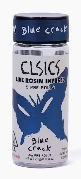 CLSICS Blue Crack Rosin Sativa Preroll 5pk 0.5g