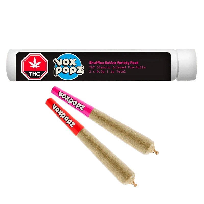 Vox : Shufflez Sativa Diamond Infused Pre-Rolls (2x0.5g)