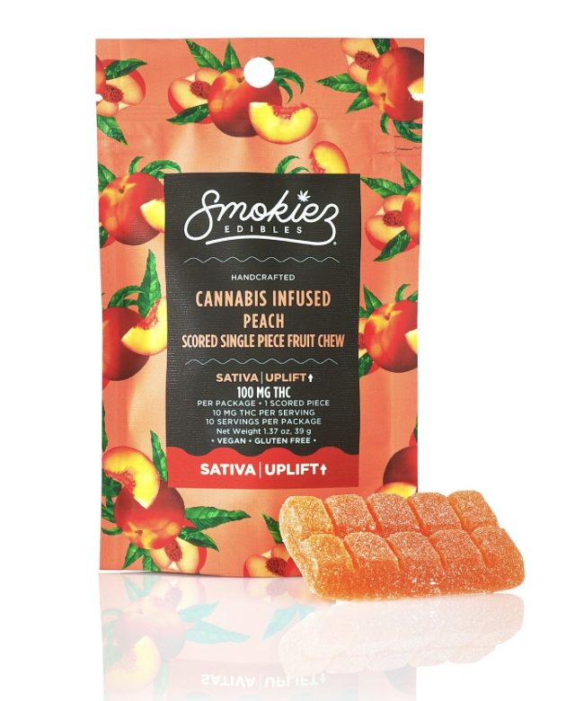 Smokiez | 100mg Single Scored Gummy | Sour Peach