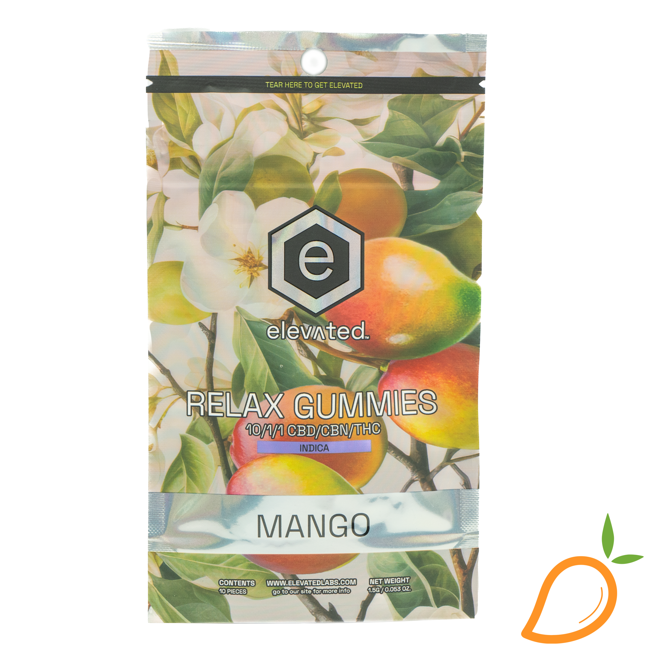 100mg 10:1:1 CBD:THC:CBN Mango Relax Gummies