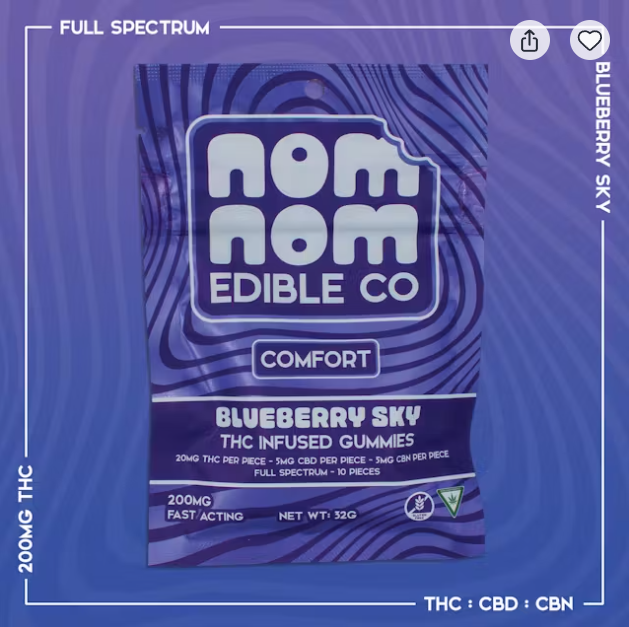 Blueberry Sky | Infused Edible | 200mg | Hybrid