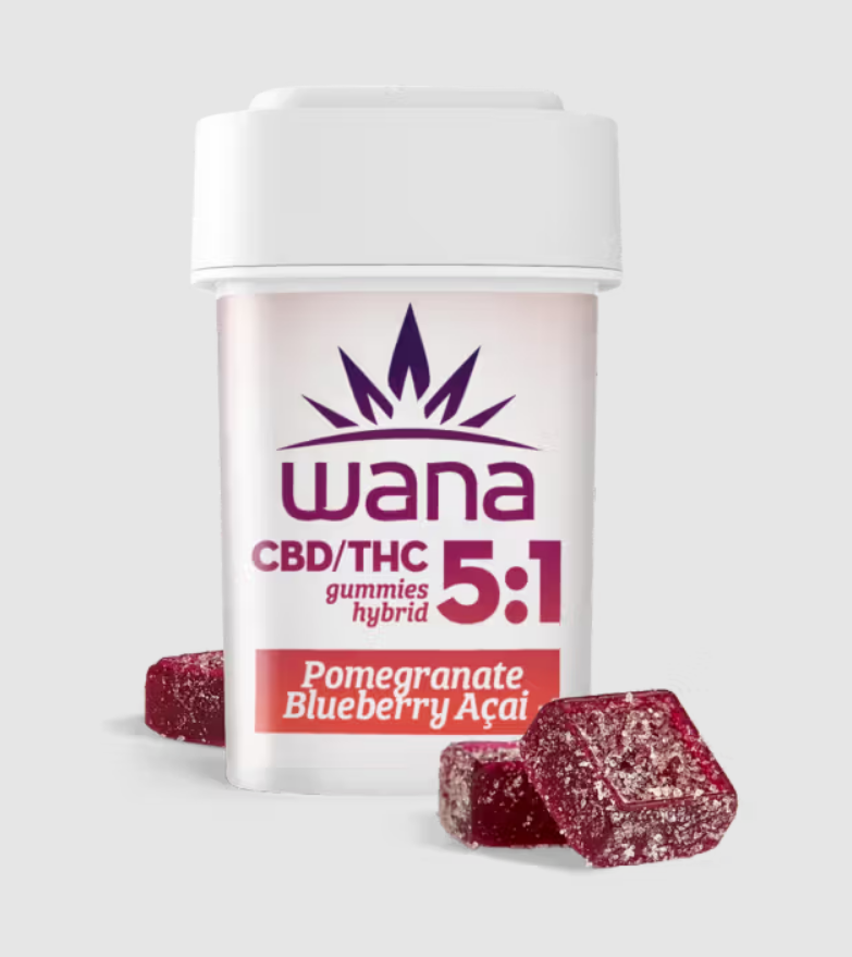 Wana | 100mg | 5:1 CBD:THC | Pomegranate Blueberry Acai