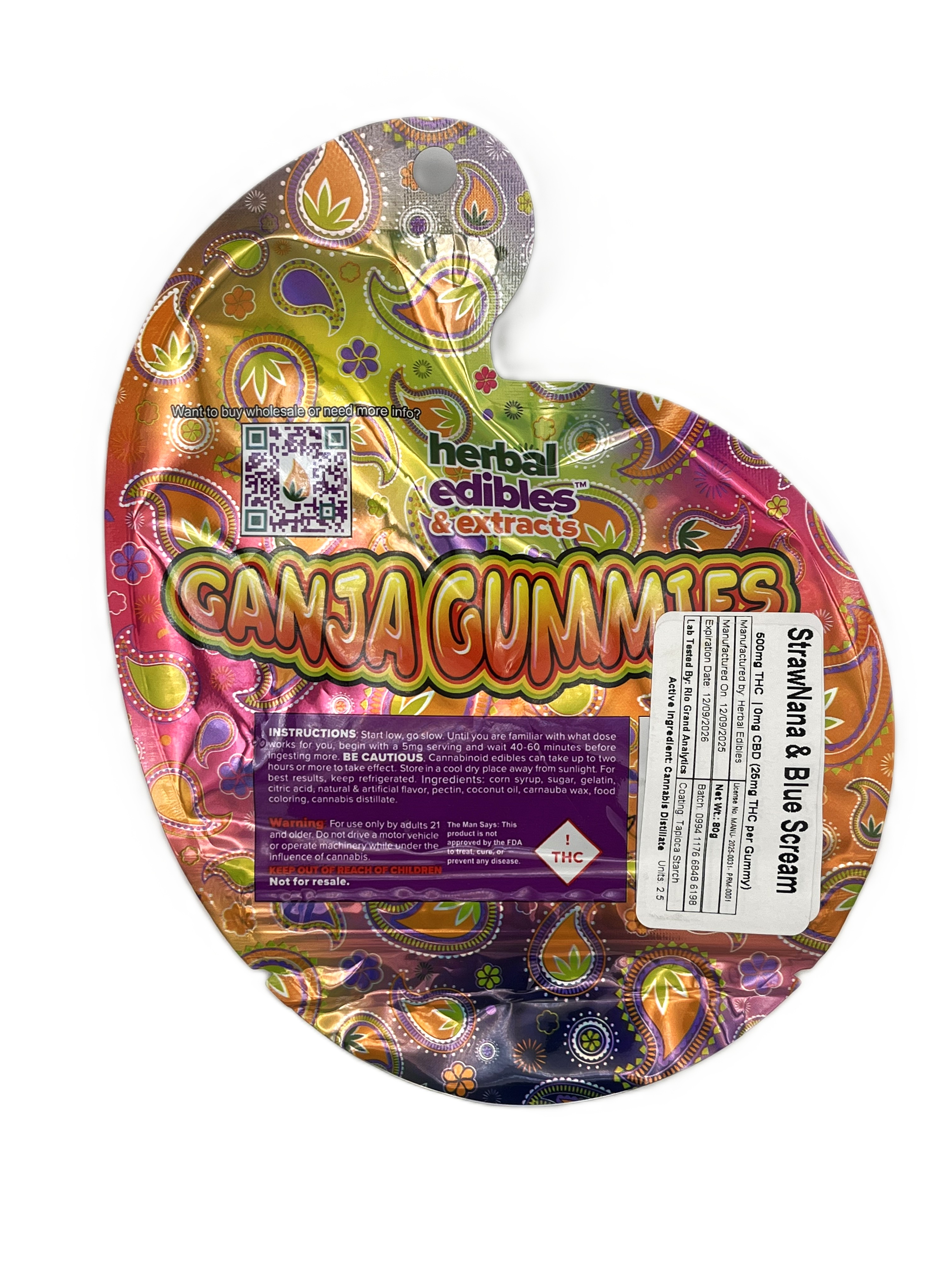 Strawnan & Blue Scream Gummies | 500mg | Ganja MEDICAL