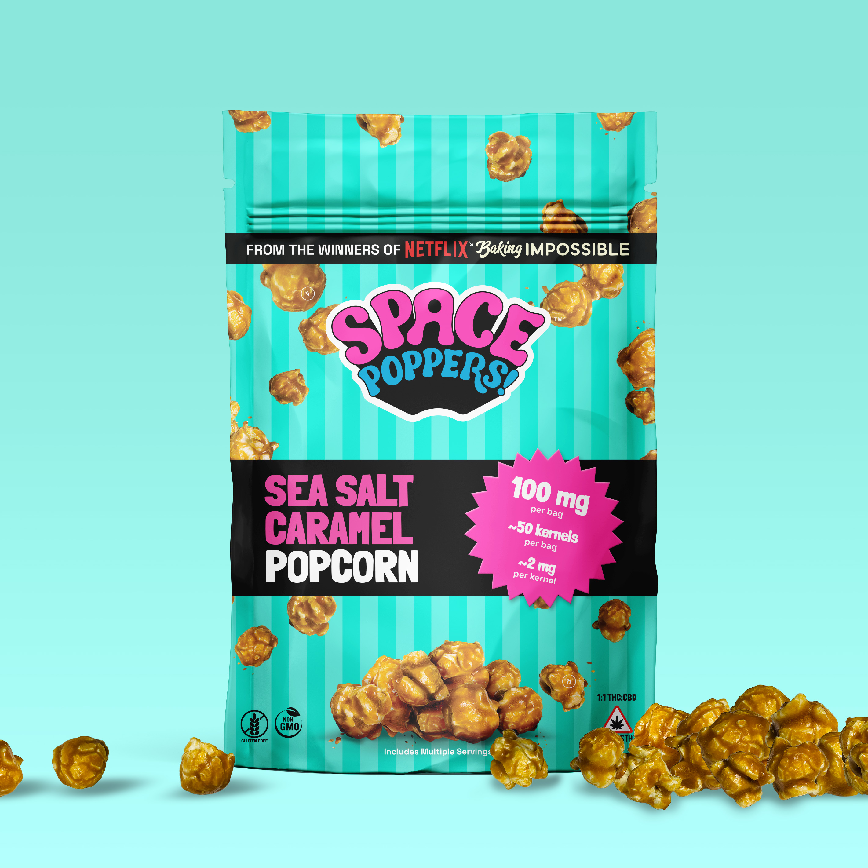 Popcorn: Sea Salt Caramel (100 mg. bag)