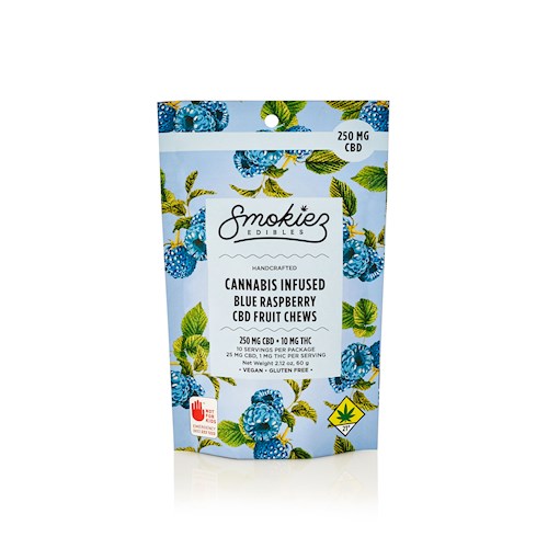 Blue Raspberry 250mg CBD Fruit Chews
