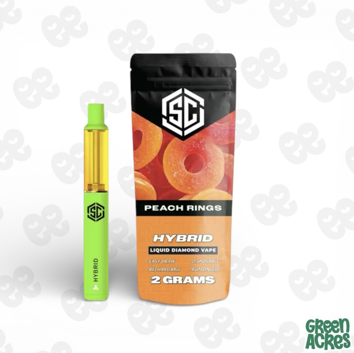 The SC: Peach Rings 2G Liquid Diamond Vape Disposable