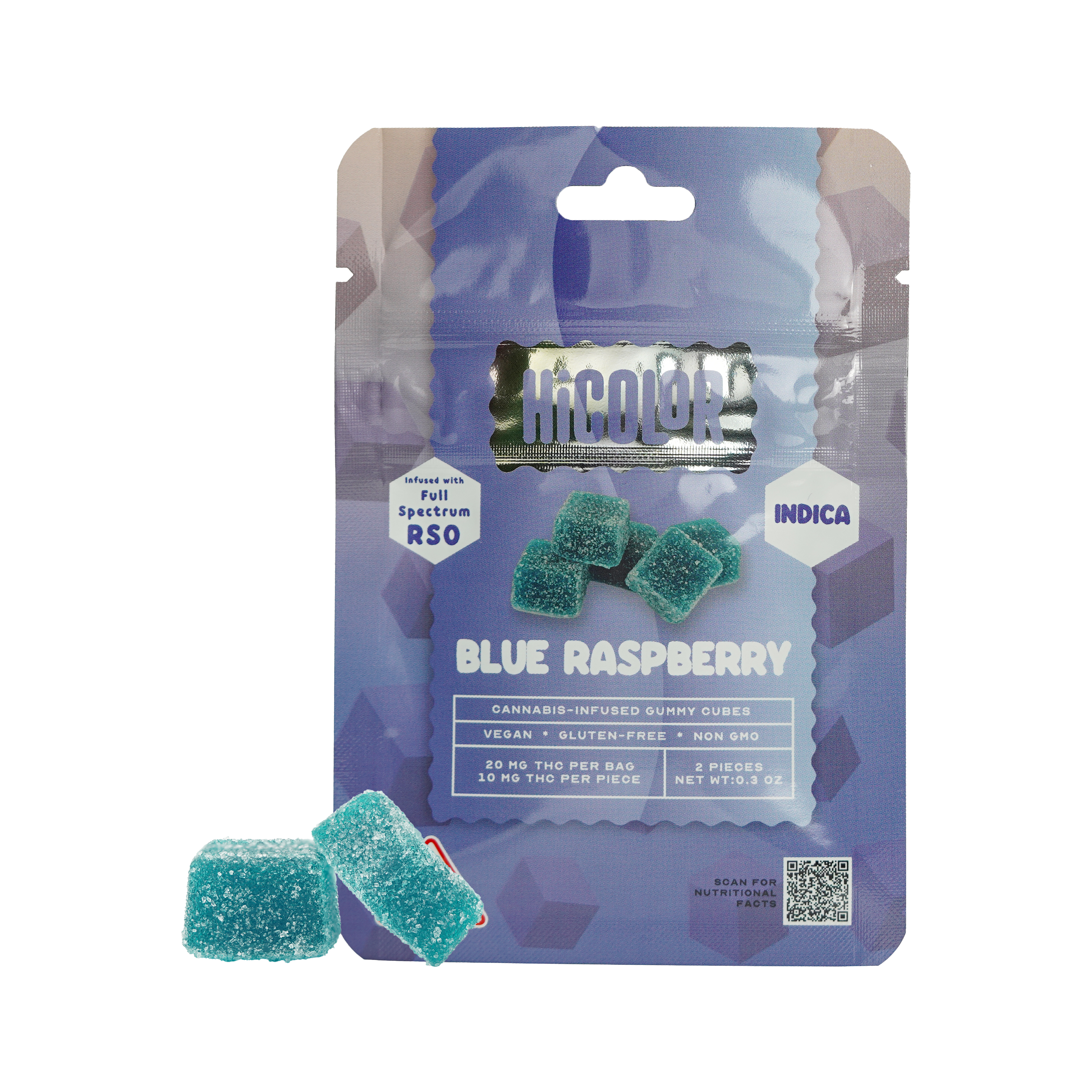Hi Color | RSO Blue Raspberry Gummies | 10mg (2ct)