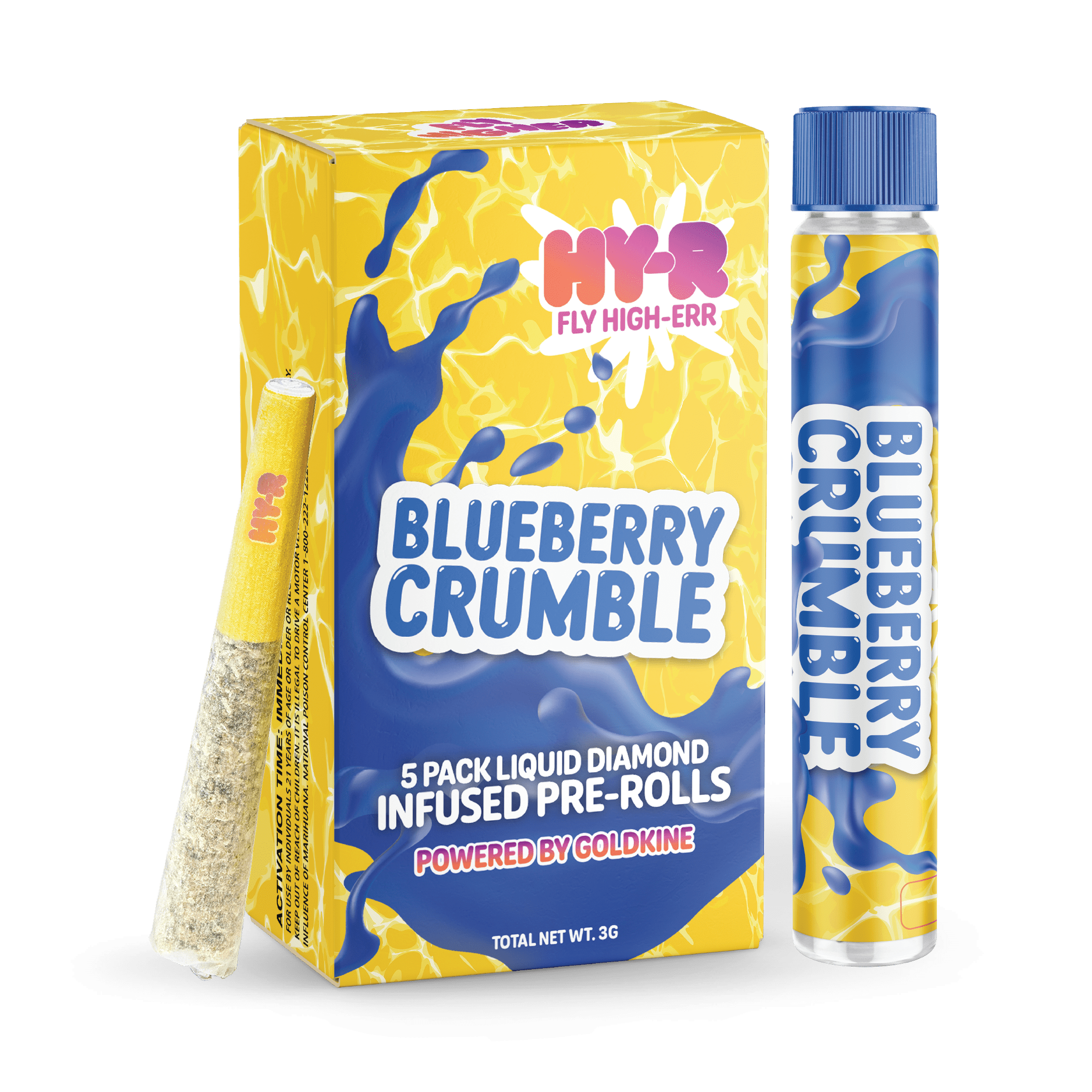 Hy-R | 5pk 0.6g Infused Prerolls | Blueberry Crumble