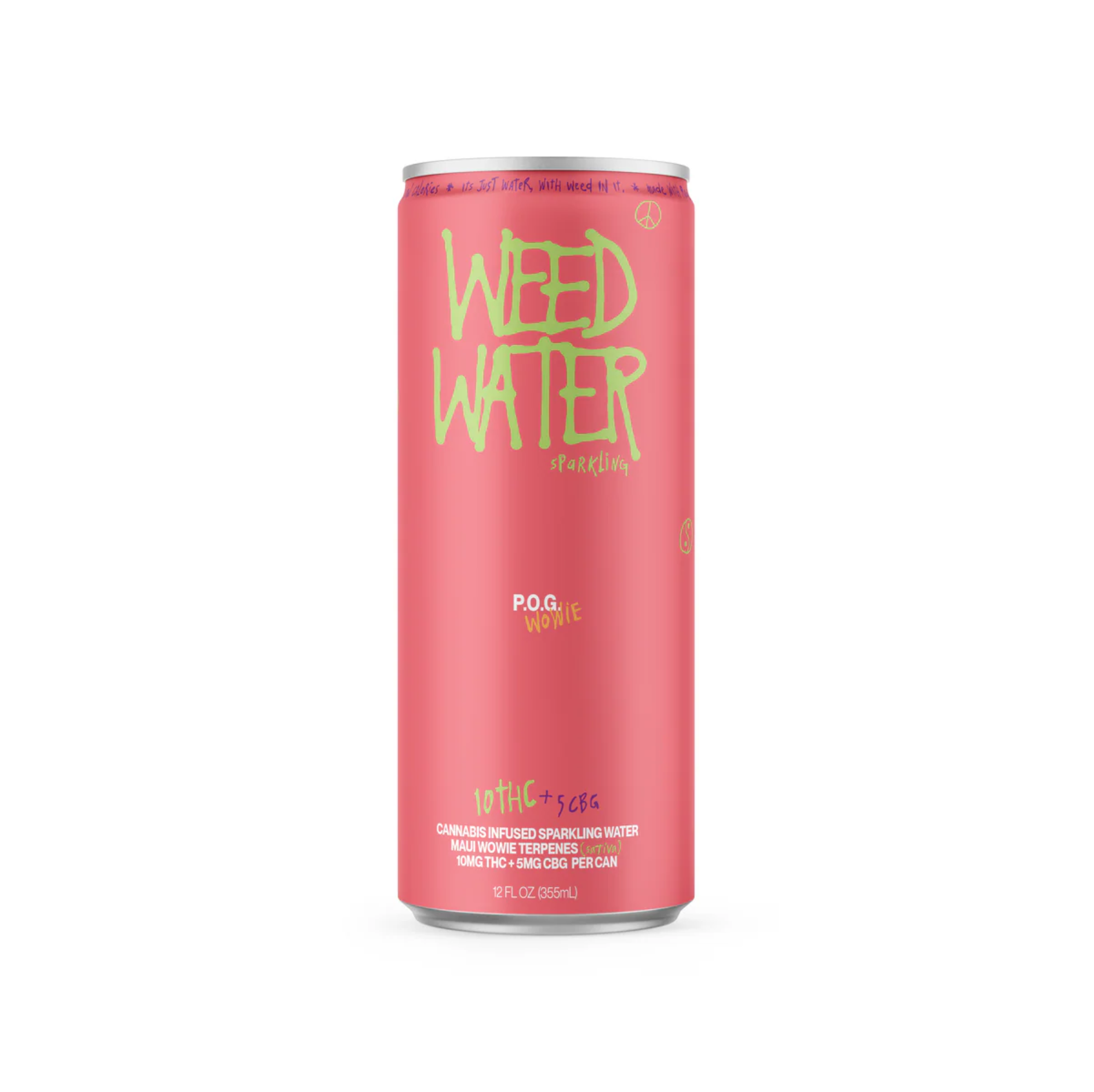 Weed Water P.O.G Wowie 2:1 THC:CBG 10mg 12oz Beverage