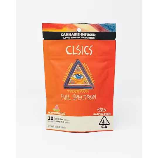 CLSICS - EDIBLE - LIVE ROSIN GUMMIES - 100MG - SATIVA - WATERMELON HAZE