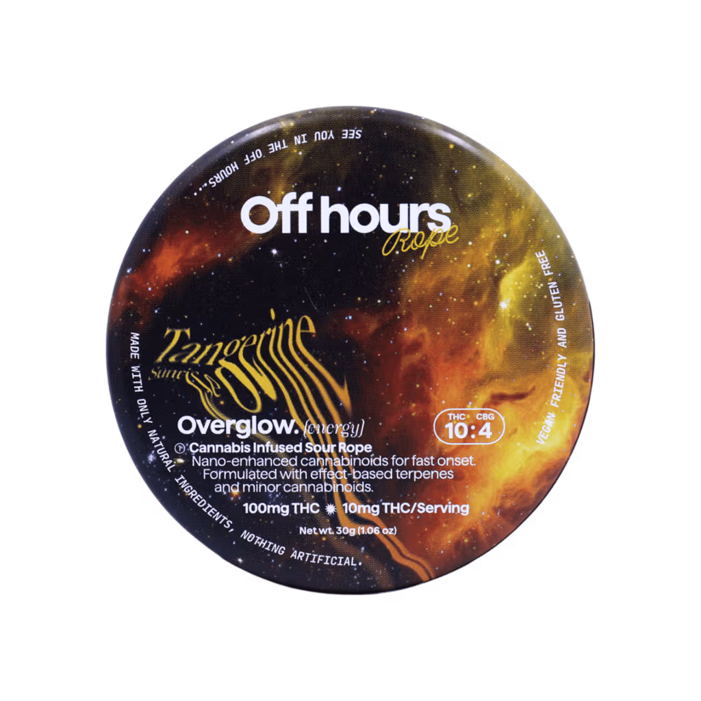 Off Hours Rope Overglow Tangerine Sunrise 10:4 THC:CBG 1pk 100mg Sour Rope Gummies