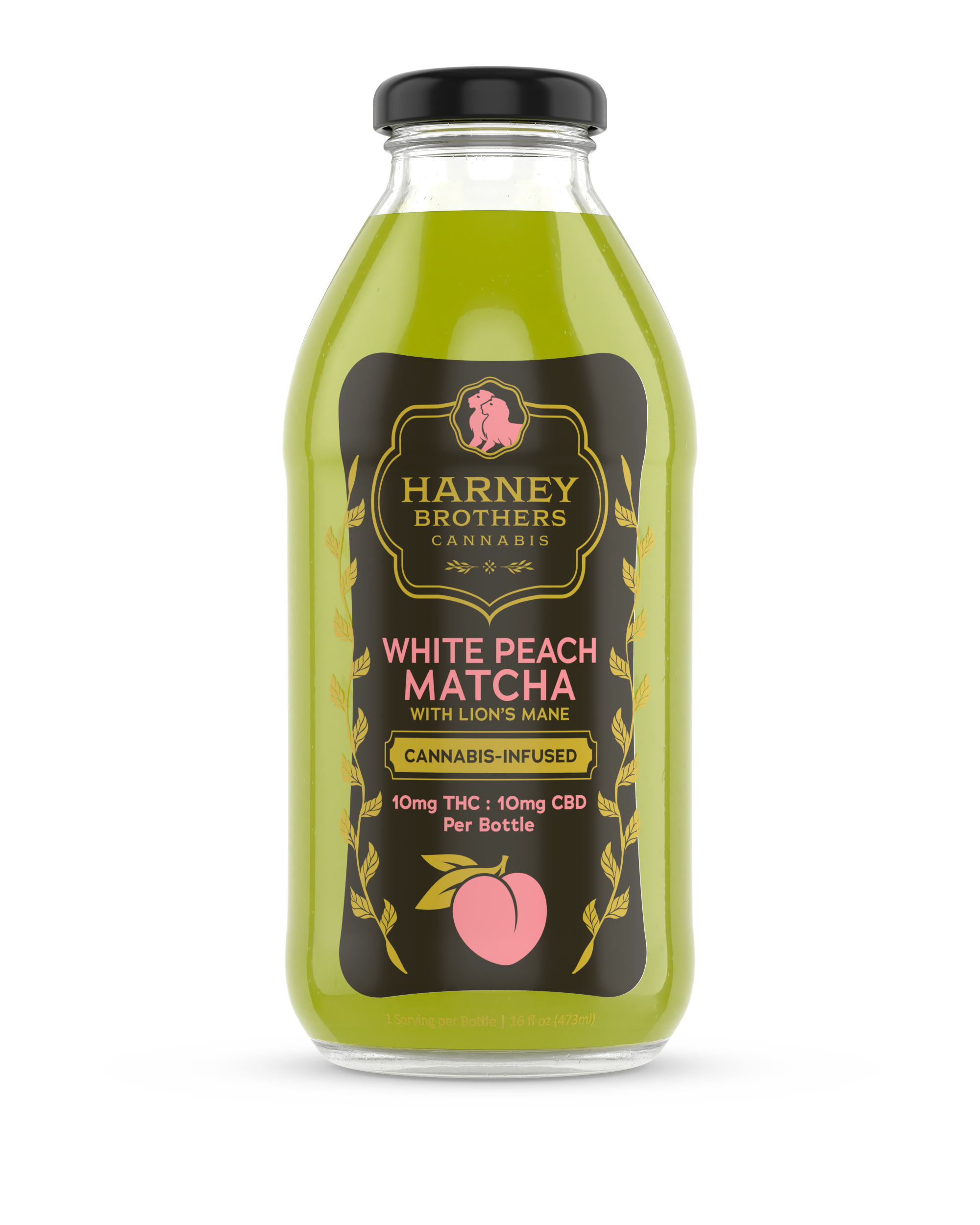 10mg 16oz | White Peach Matcha Bottle