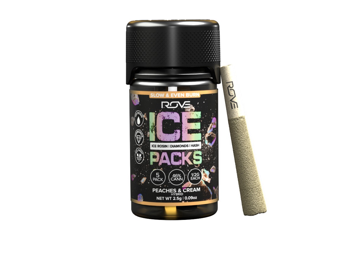 Peaches & Cream | Hybrid | Triple Infused 5 Pack Pre-Roll | 2.5g