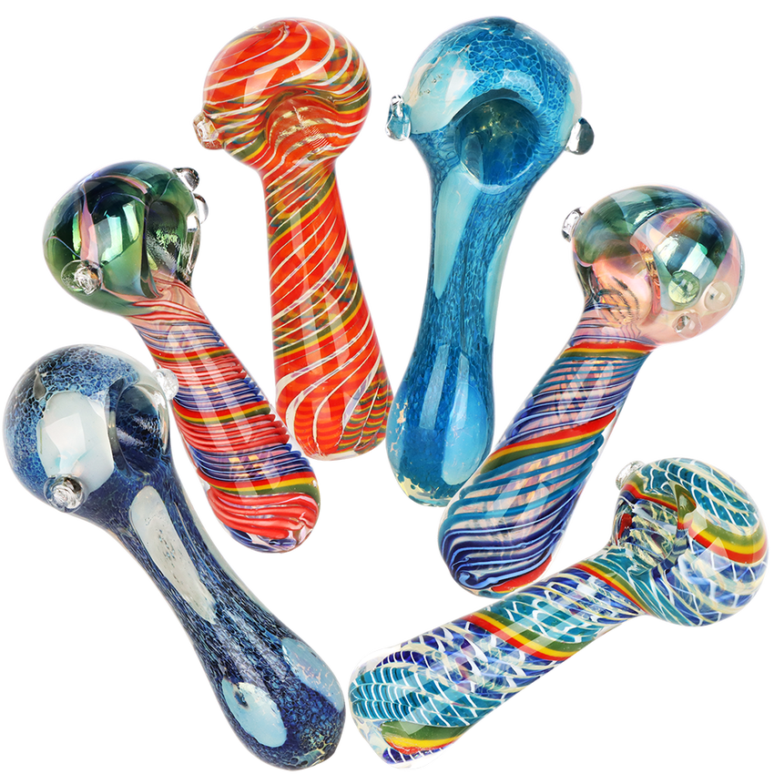 Delicious Dreams Glass Spoon Pipes | 4.5"-5" | Assorted Colors & Styles