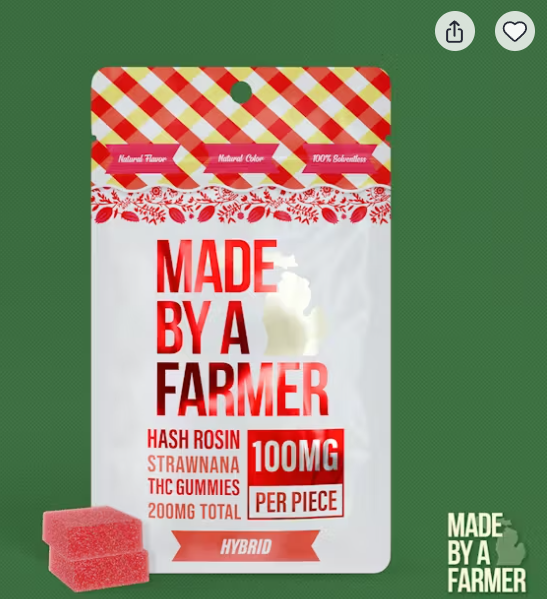 Strawnana | Infused Gummies | 200mg (2pc) | Indica