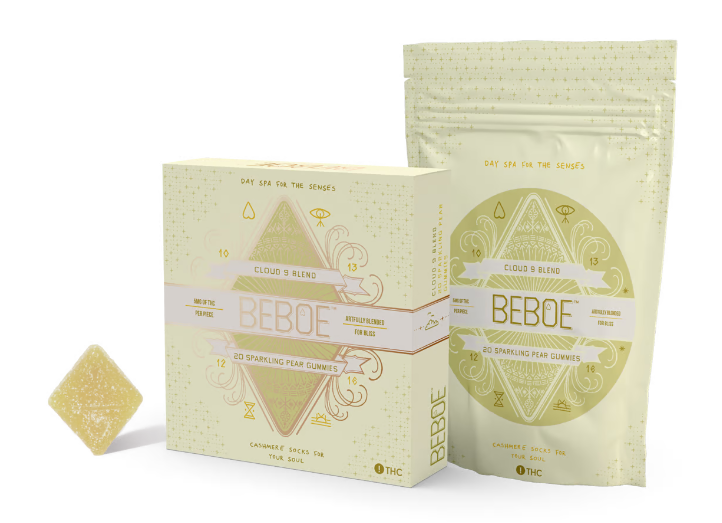 Cloud 9 Sparkling Pear 1:1 THC:CBG Gummies 20pk I 100mg