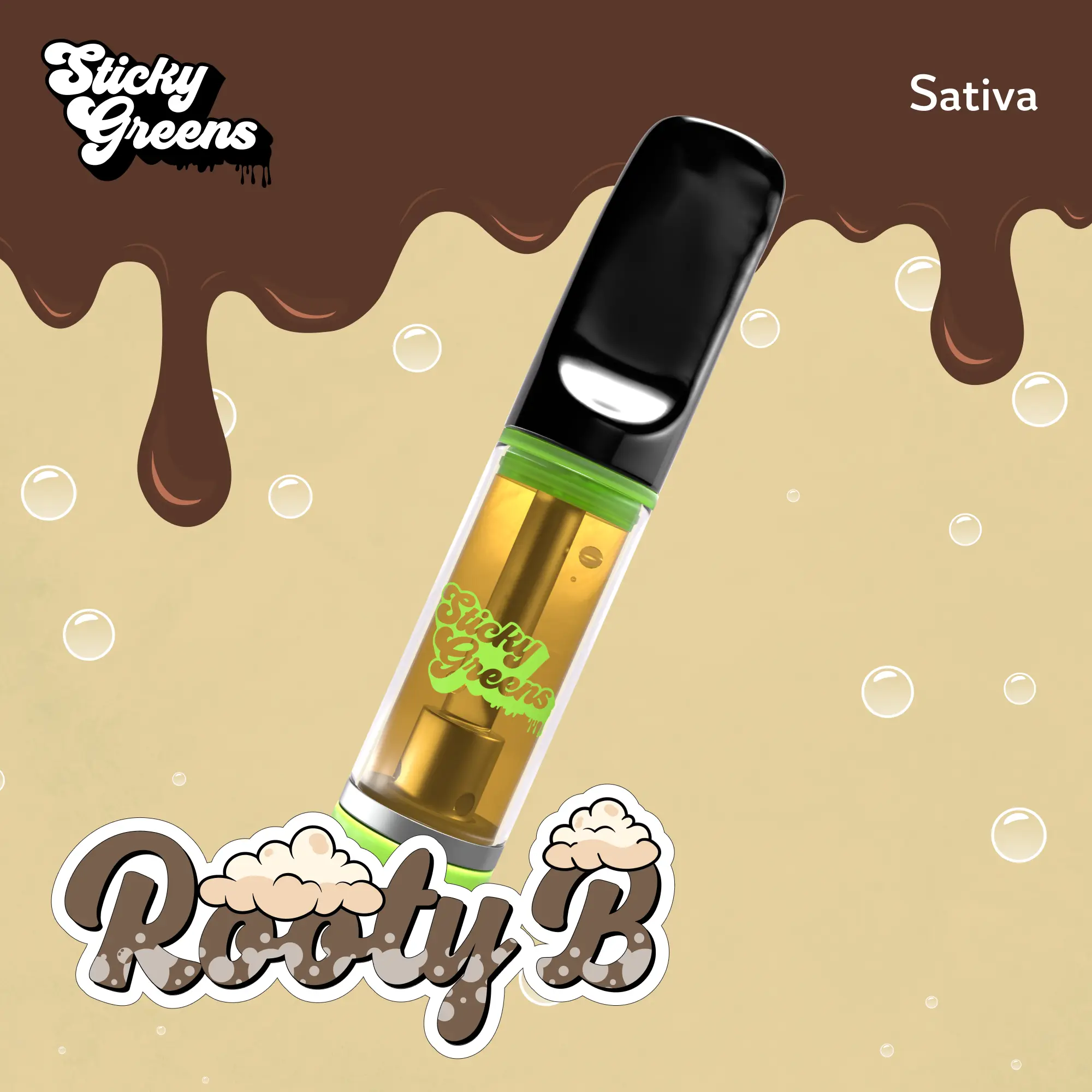 Sticky Greens - Rooty B - 1g - Vape Cartridge