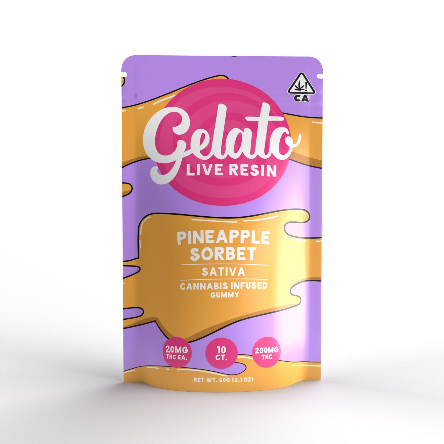 Pineapple Sorbet LIVE RESIN Gummies (10x20mg)