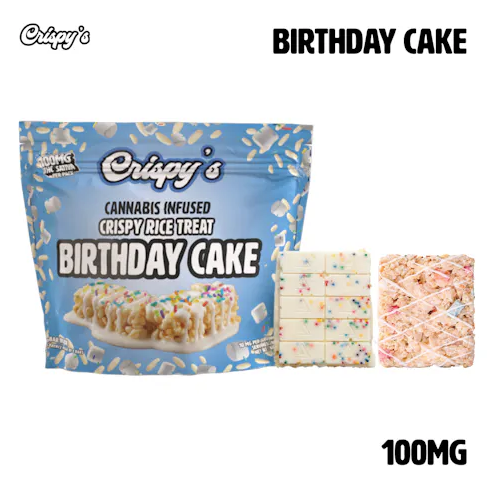 Crispy's | Birthday Cake Bar | 100mg Crispy Rice Treat