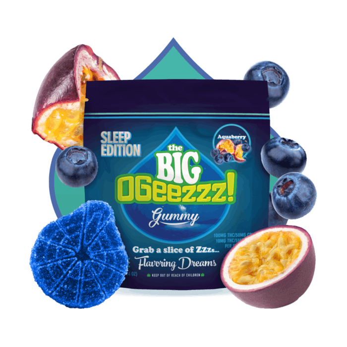 100mg - 1 Pack - Edibles - Sleep Edition - BIG! Aquaberry 2:1 THC:CBN - OGeez - REC