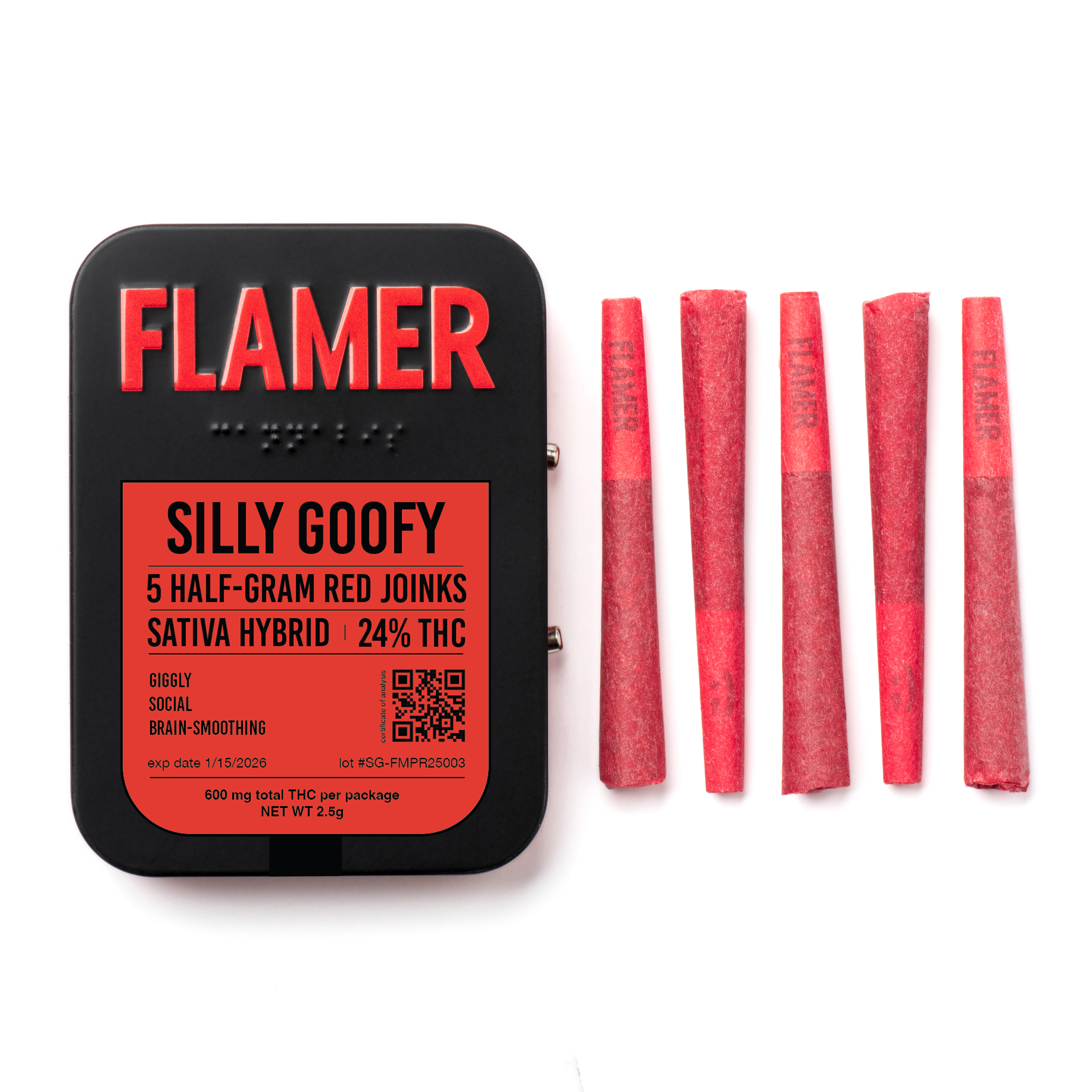FLAMER | Silly Goofy | Sativa-Dominant | 5 Pack Pre-Roll | 2.5g