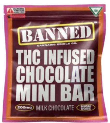 Banned Chocolate Mini Bar 200mg