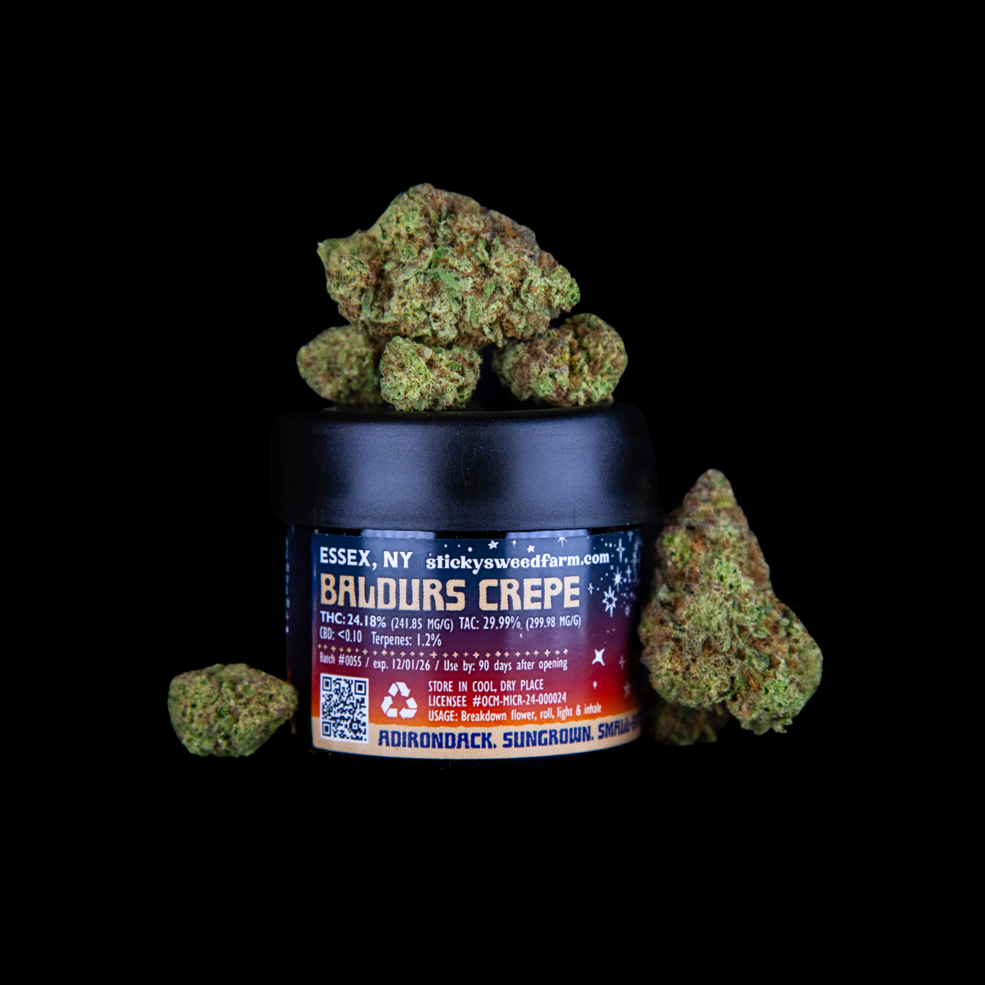 Small-Batch Cannabis Flower Balours Crepe