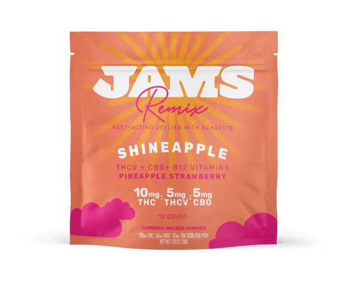 Jams Remix | Shineapple 10mg THC: 5mg THCV: 5mg CBG | Edibles [10mg] 10pk
