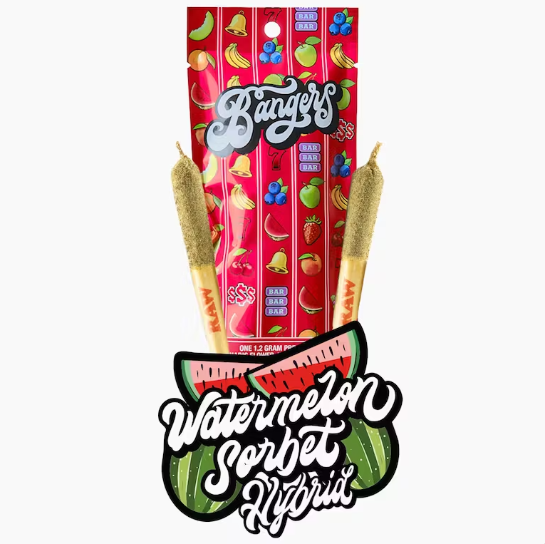 Bangers | Watermelon Sorbet Infused Pre-Roll 2pk 1.2g