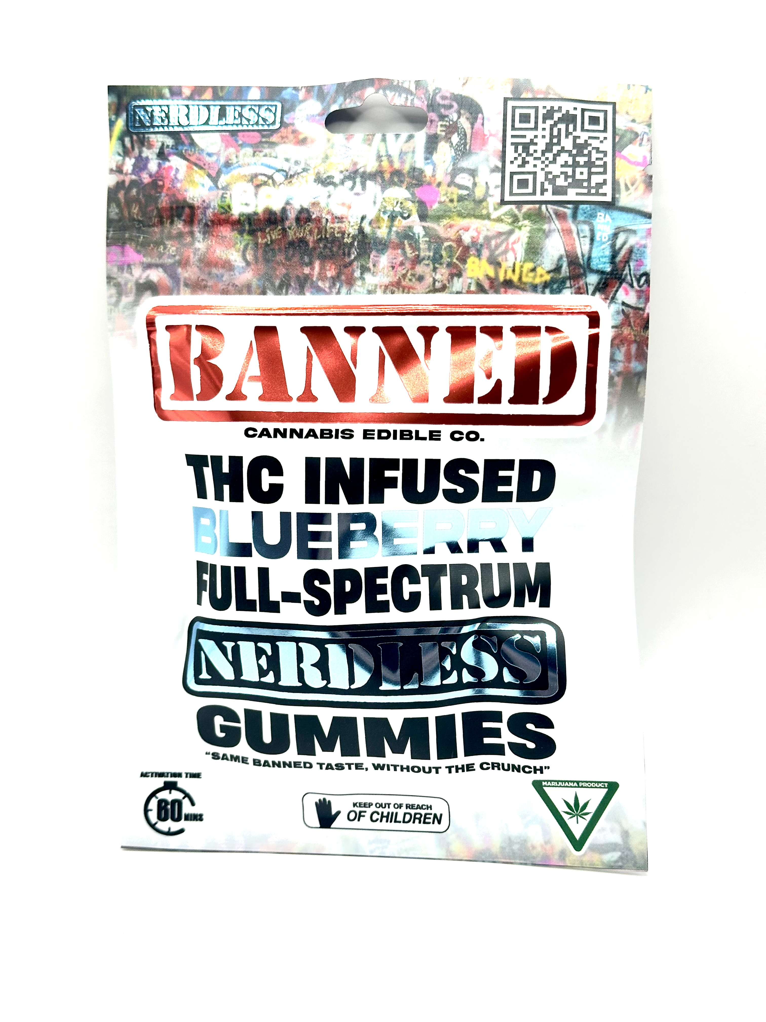 Banned | Blueberry | 200mg Nerdless Gummies (4ct)