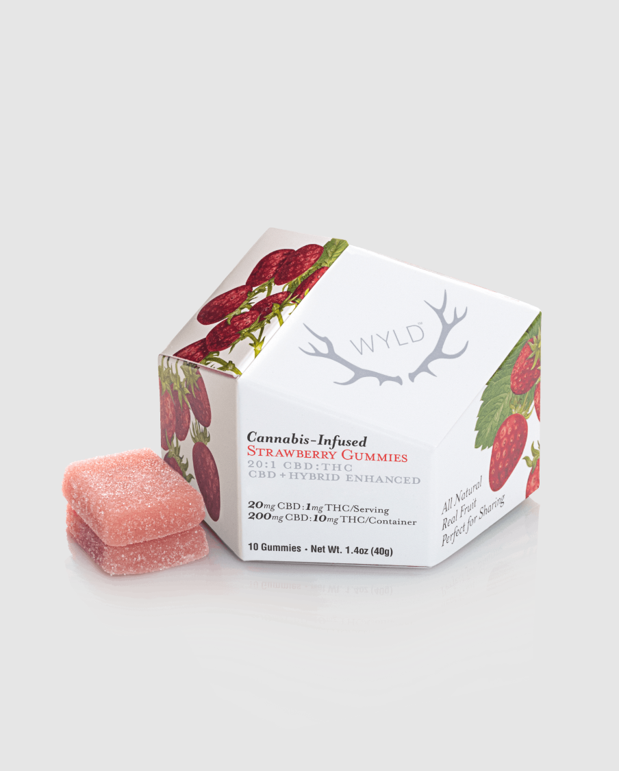 Strawberry Gummies - 20:1 CBD:THC - 10 Pack
