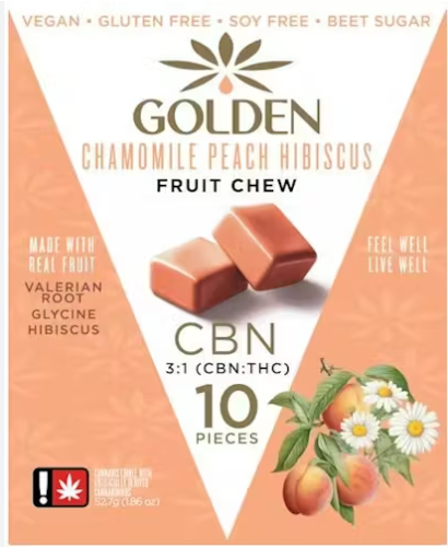 Chamomile Peach CBN 3:1 Fruit Chews 10-pack