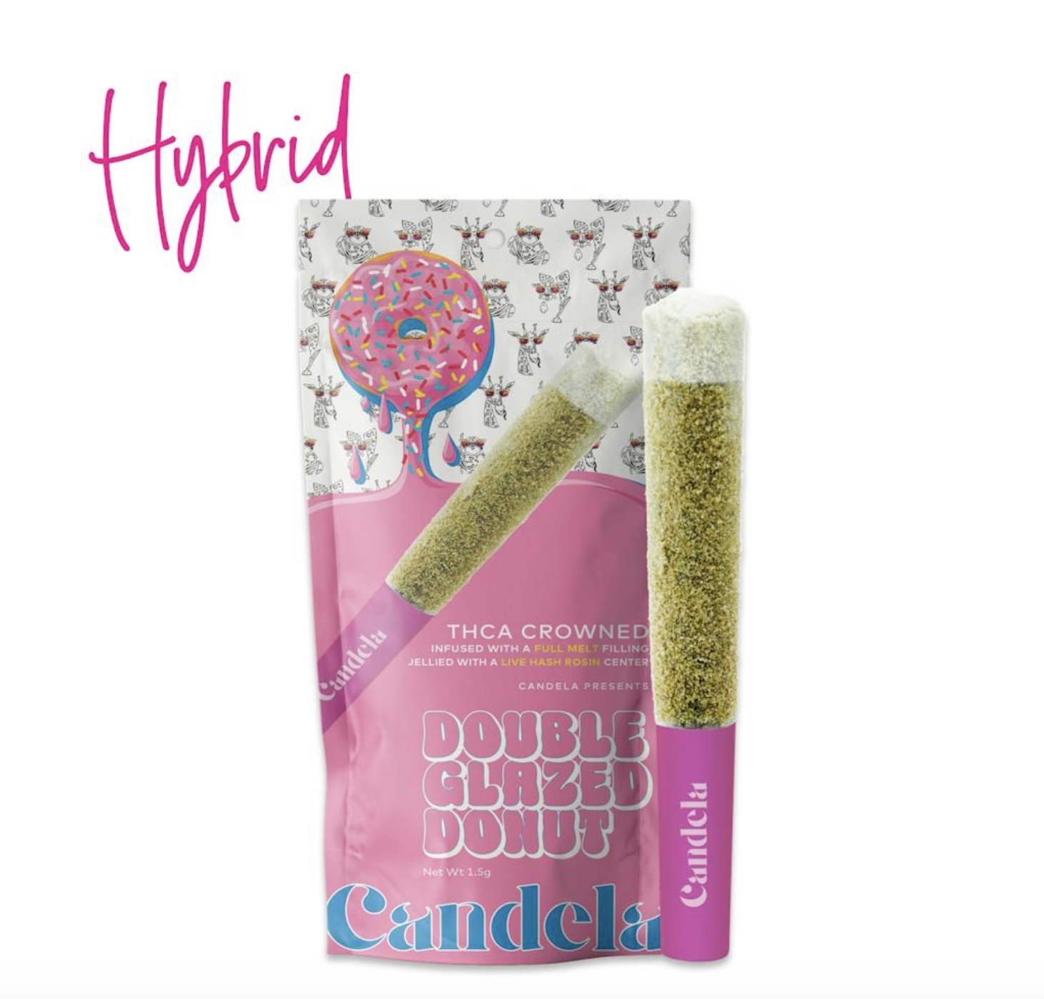 Peach Push Pop Double Glazed Donut - 1.5g