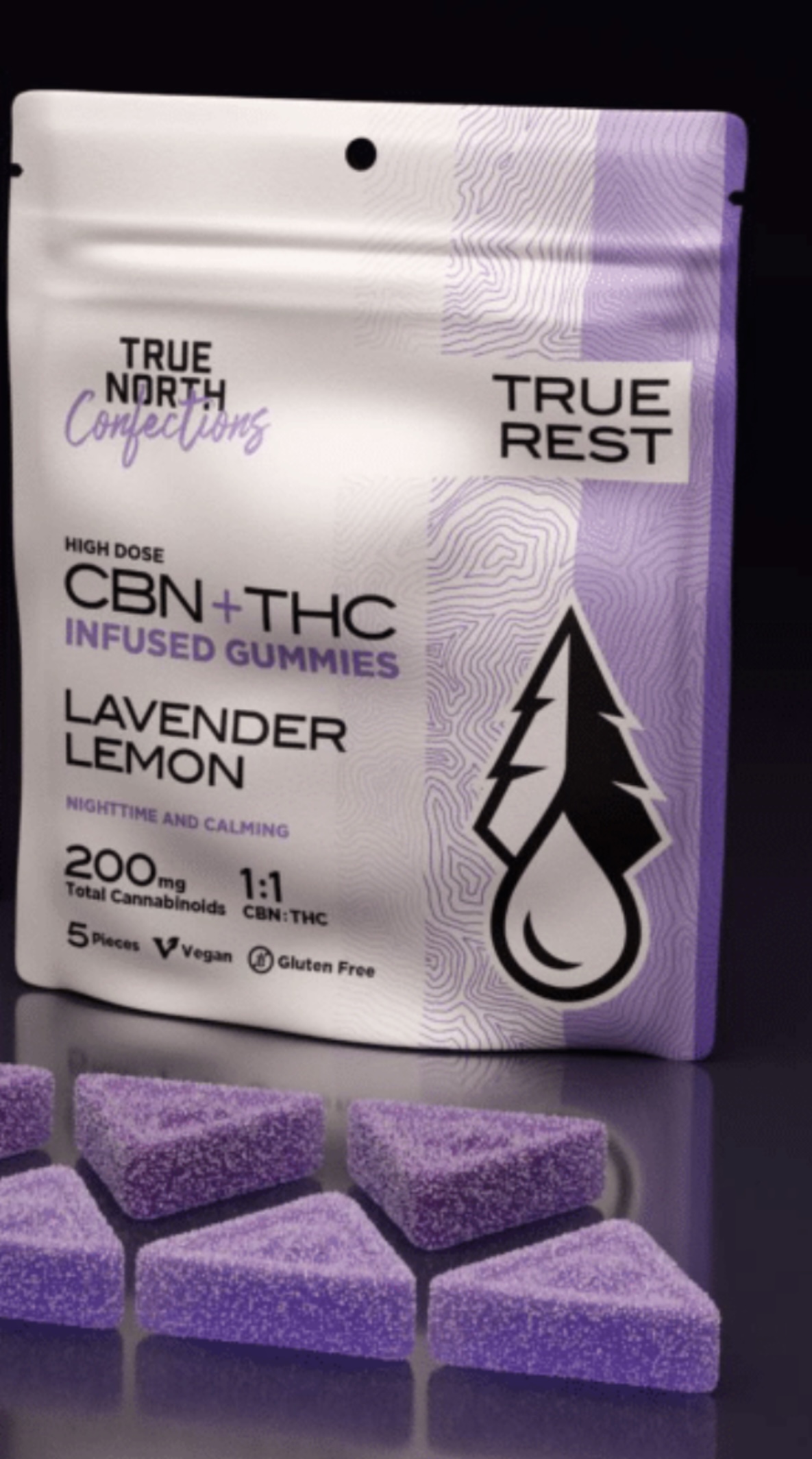 True North: Lavender Lemon THC:CBD:CBN 2:2:1 200mg