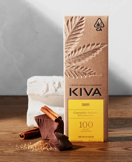 Kiva Bars Churro Milk Chocolate 100mg Chocolate Bar