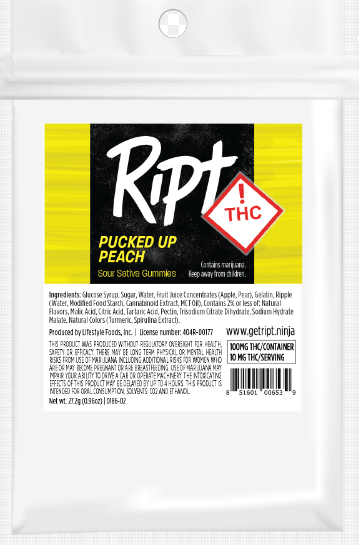 Ript - Gummies - Pucked Up Peach 100mg (S)