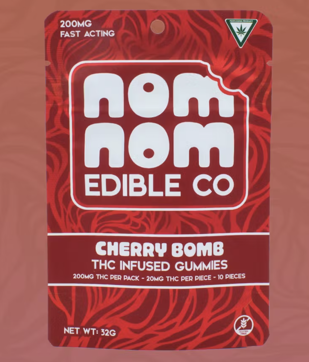 Nom Nom: Cherry Bomb Live Resin Gummies 200MG
