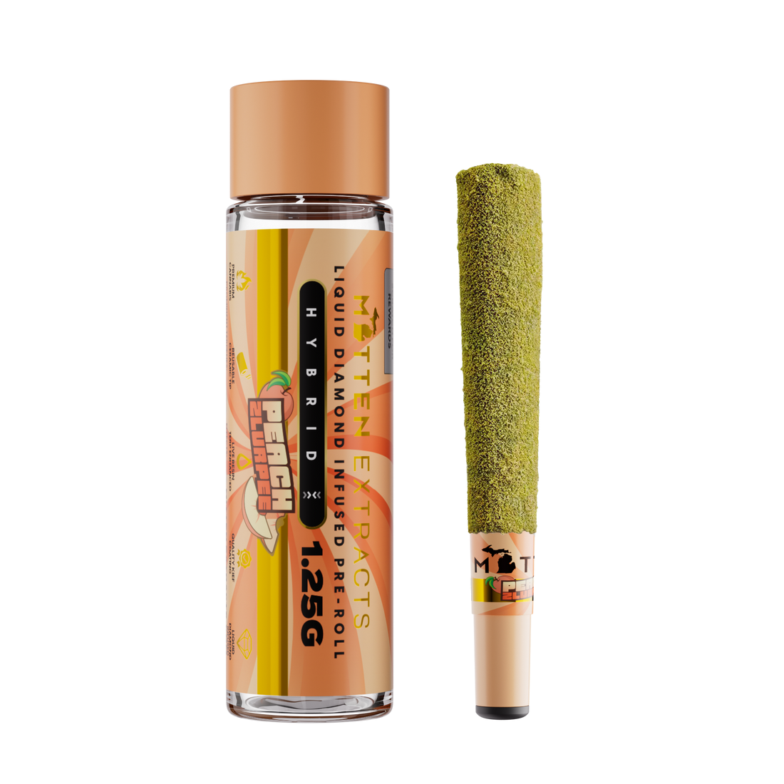 Mitten Extracts 1.25g Infused Pre-Roll -  Peach Zlurpee