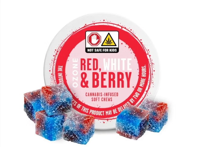 Ozone Edibles 10pk/100mg- Red, White and Berry