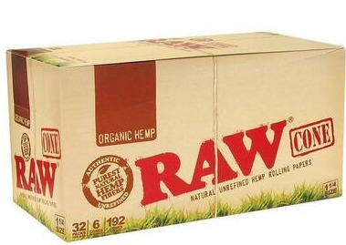 RAW Organic Hemp 1 1/4 Cones 6pk